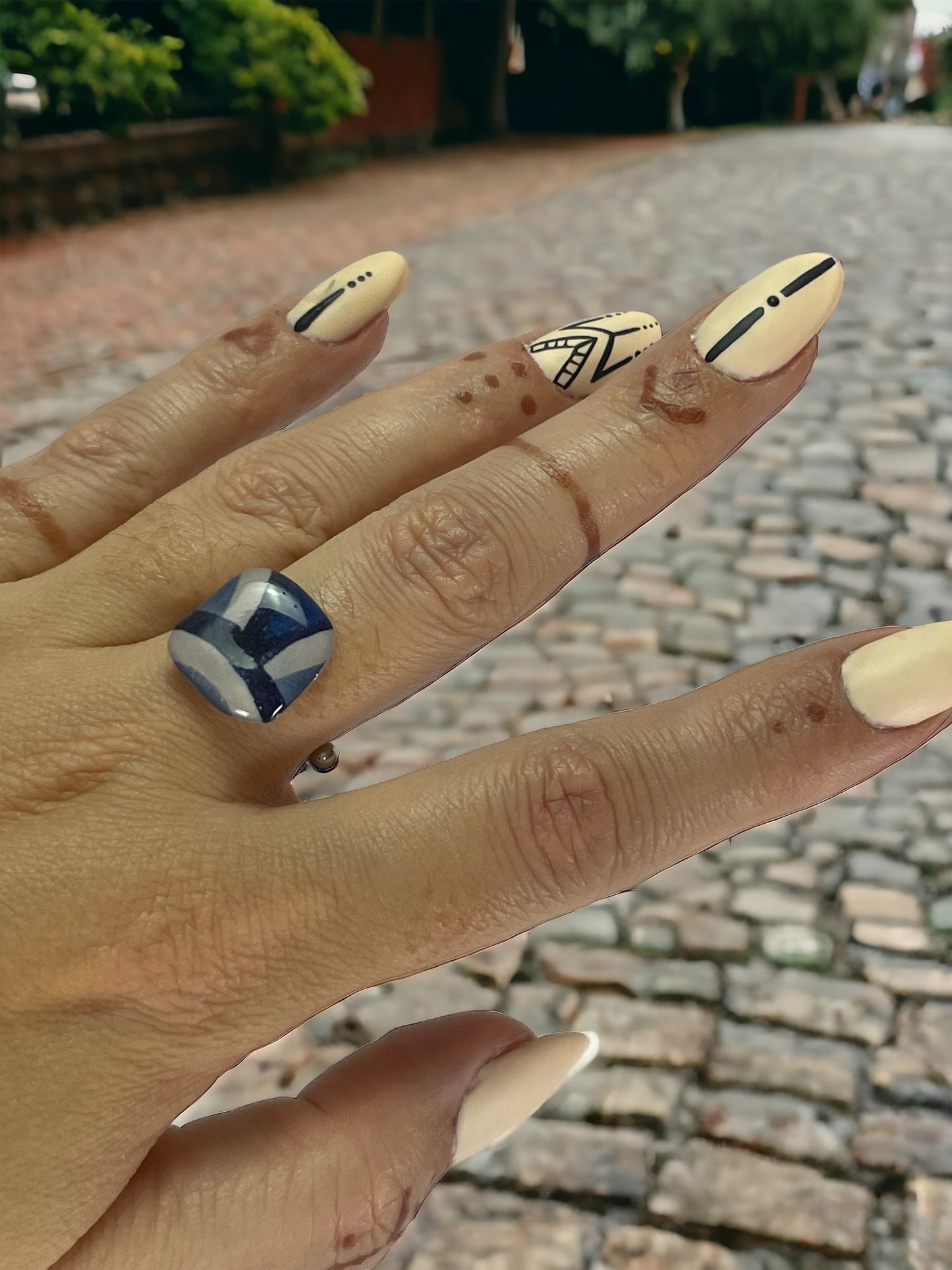 Anillo de acero y papel (tamaño ajustable)