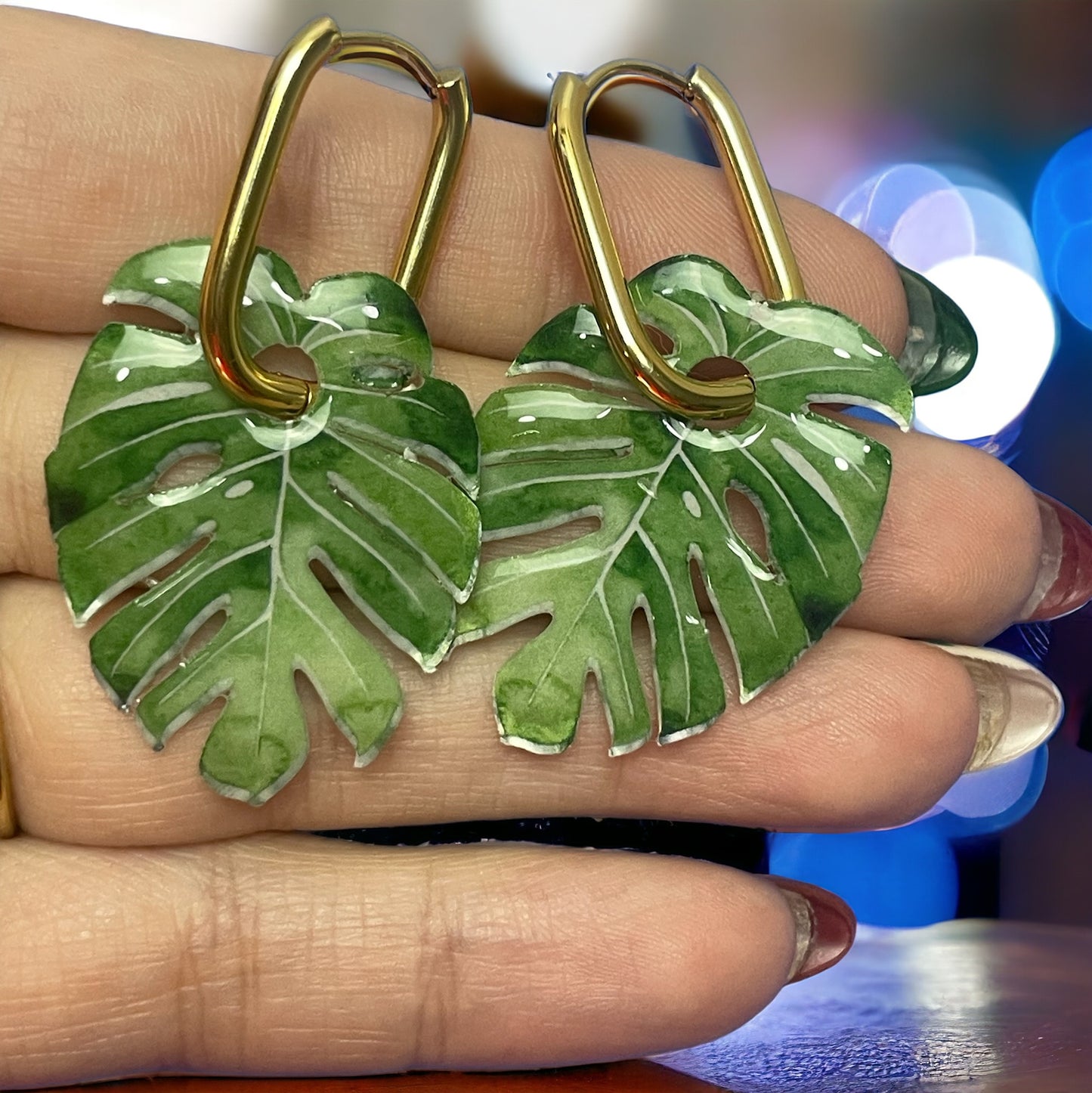 Monstera Charms para Pendientes de Aro (O lo que te apetezca si eres creativ@)