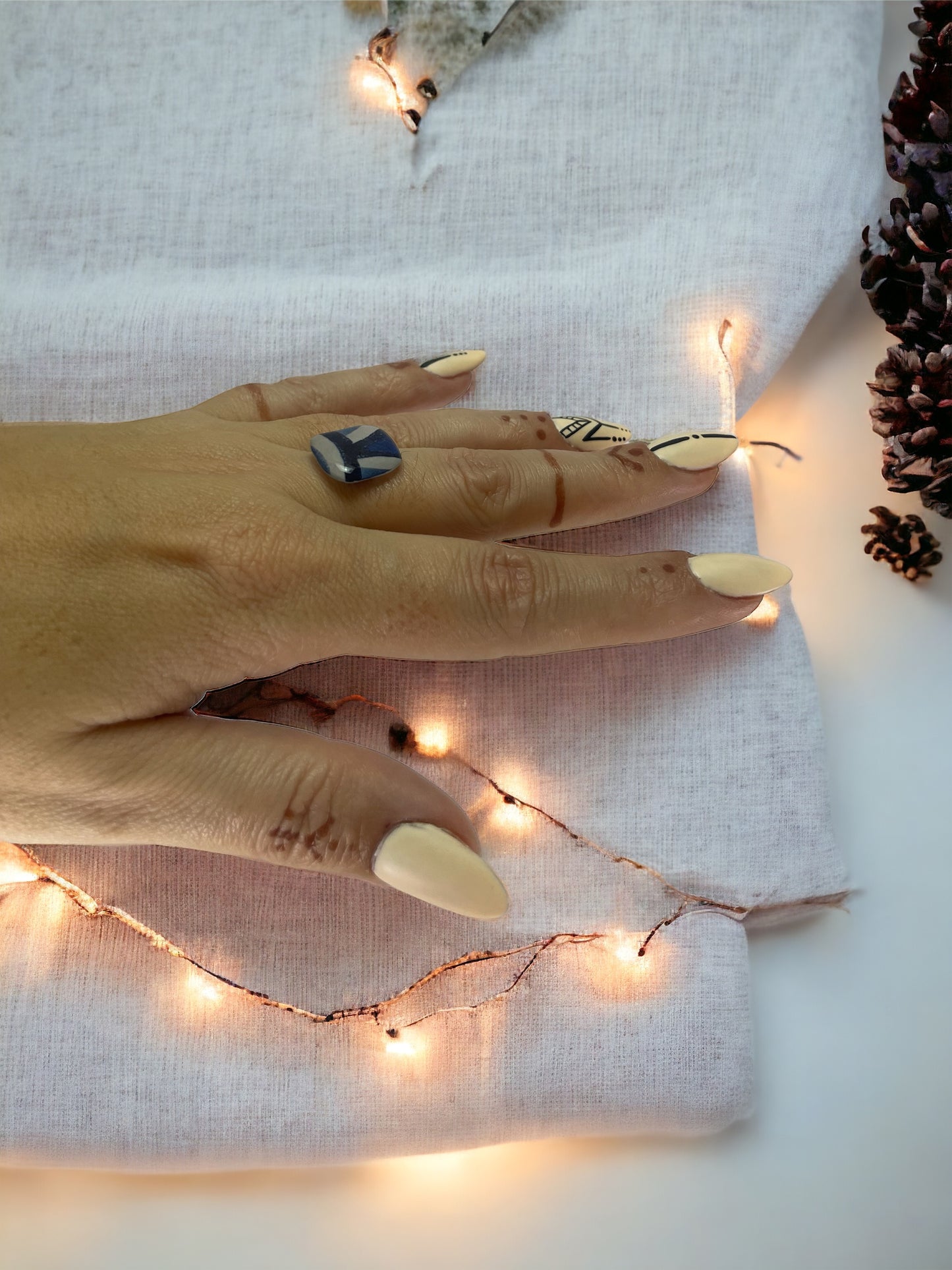 Anillo de acero y papel (tamaño ajustable)