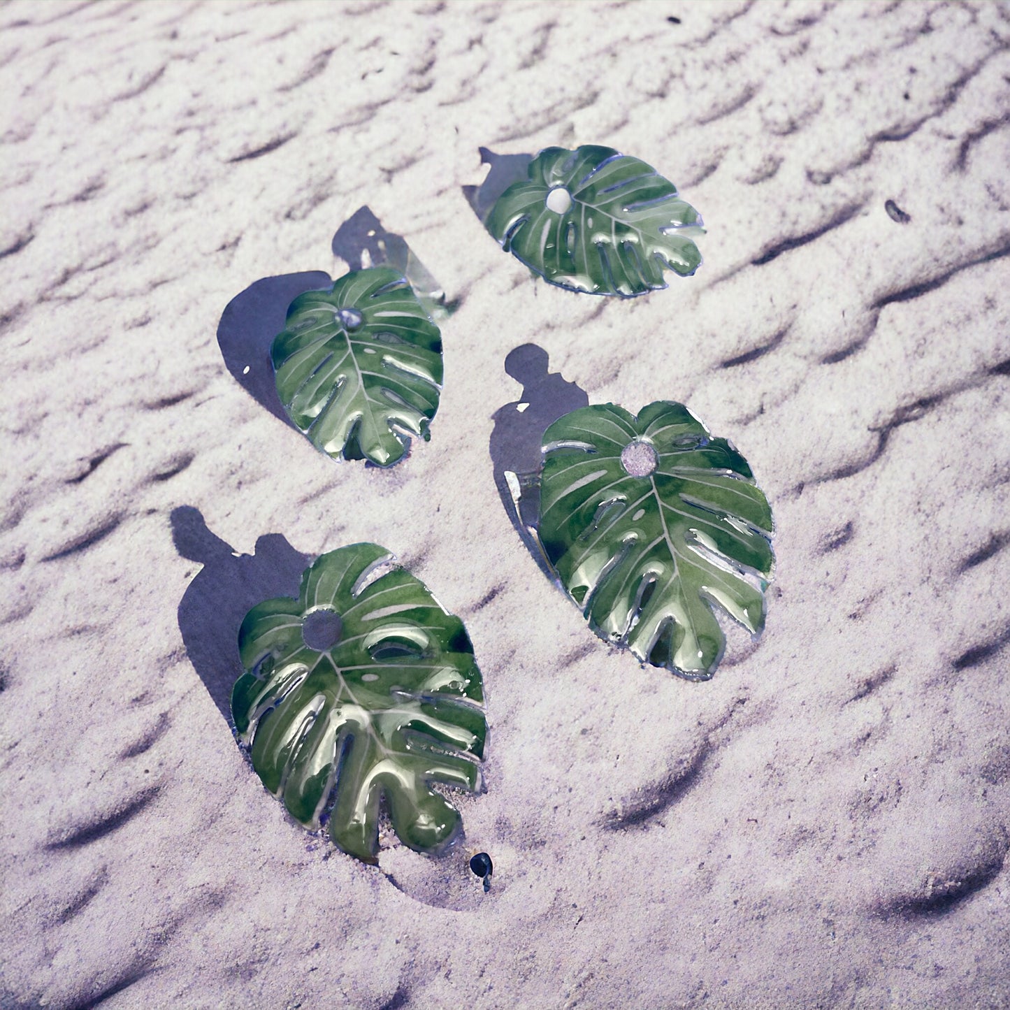 Monstera Charms para Pendientes de Aro (O lo que te apetezca si eres creativ@)