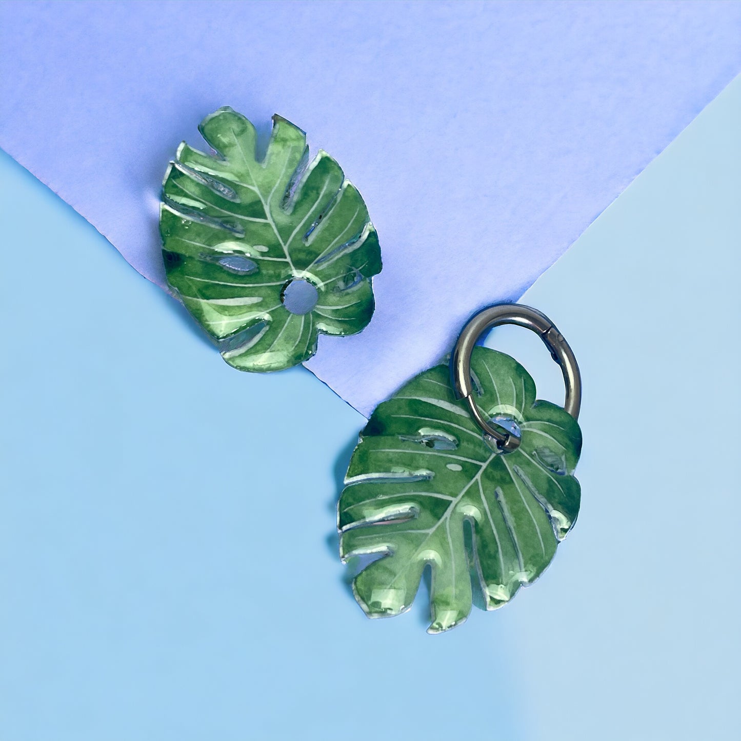 Monstera Charms para Pendientes de Aro (O lo que te apetezca si eres creativ@)