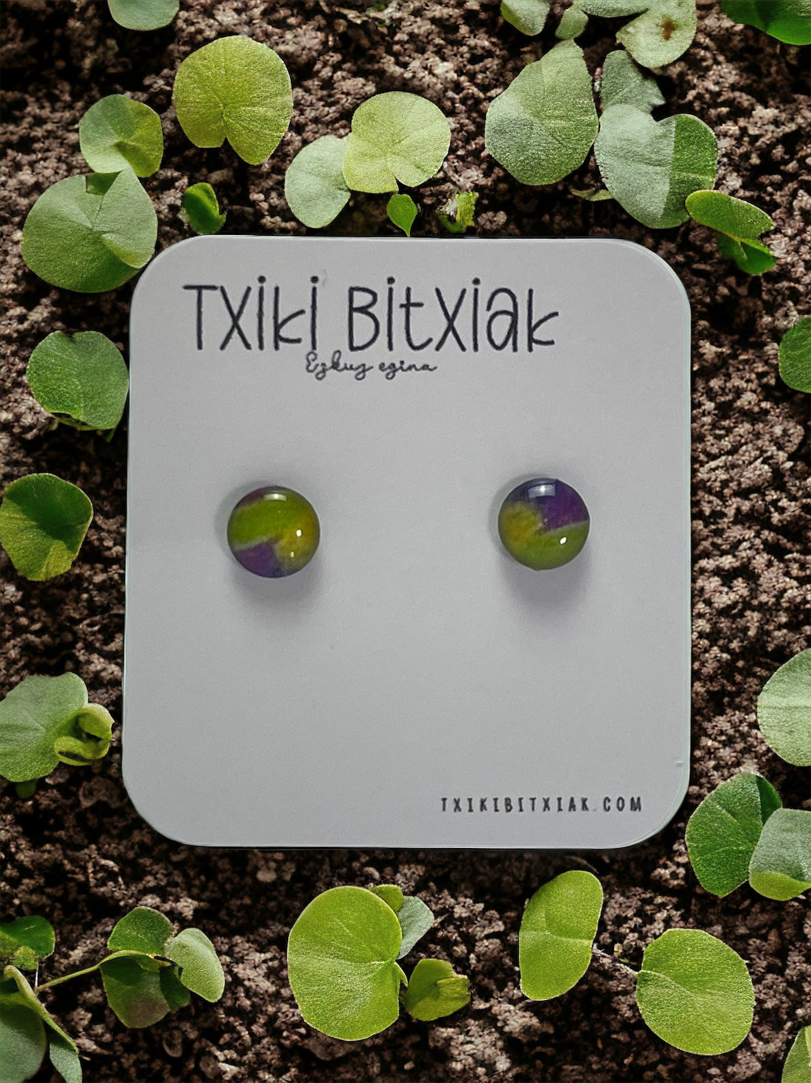 Pendientes tipo botón (stud) en acero inoxidable