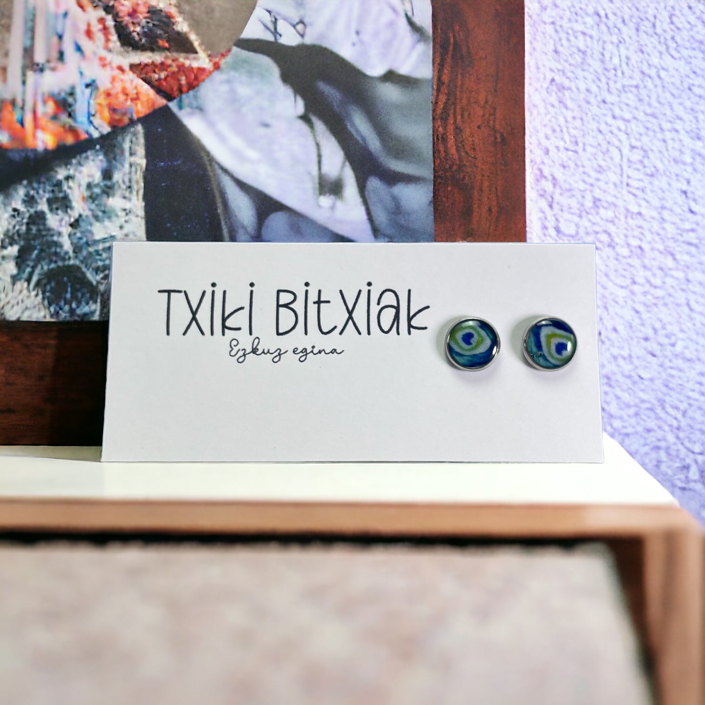 Pendientes tipo botón (stud) en acero inoxidable