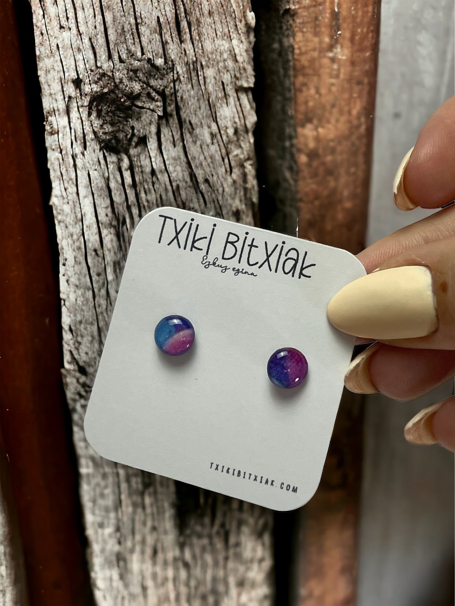 Pendientes tipo botón (stud) en acero inoxidable