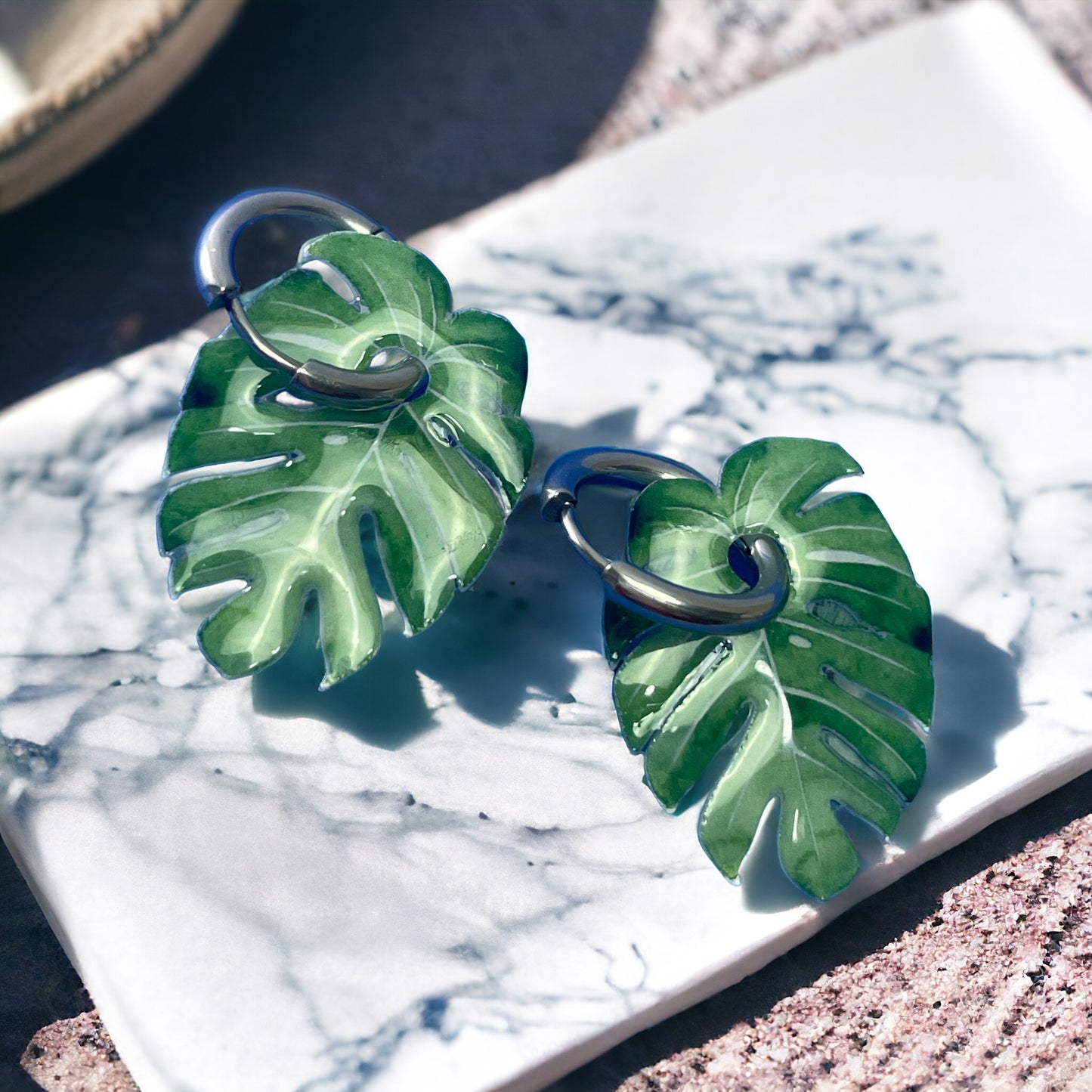 Monstera Charms para Pendientes de Aro (O lo que te apetezca si eres creativ@)