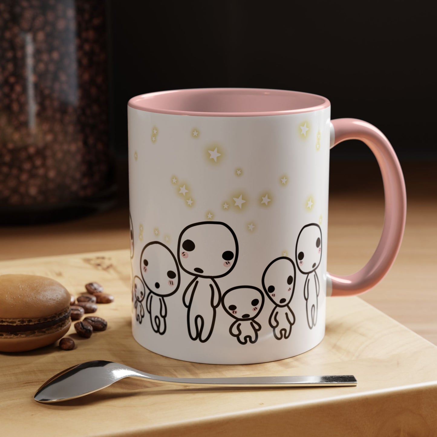 Taza de Kodamas de la Princesa Mononoke - Estudio Ghibli - Taza de Café de 11oz con Detalles Personalizados