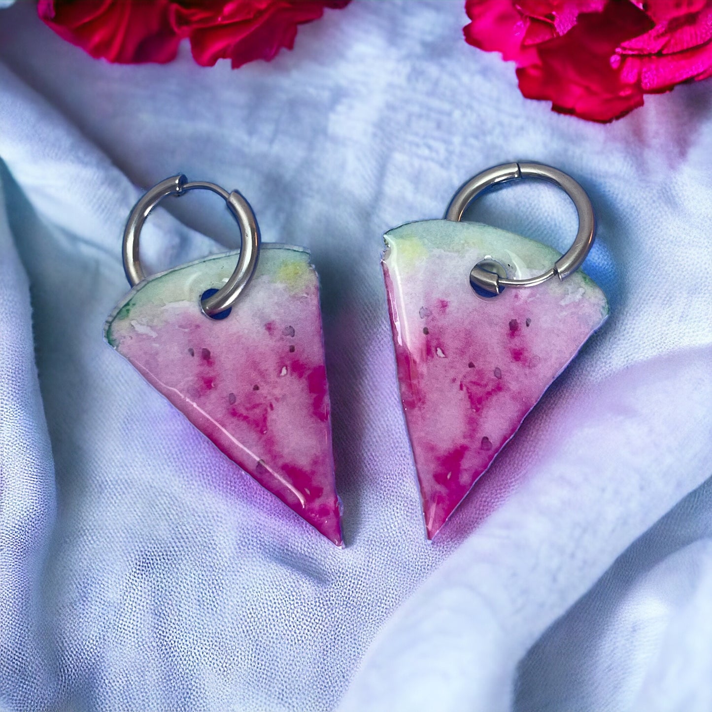 Sandia Charms for Hoop Earrings (Or whatever you feel like if you are creative)