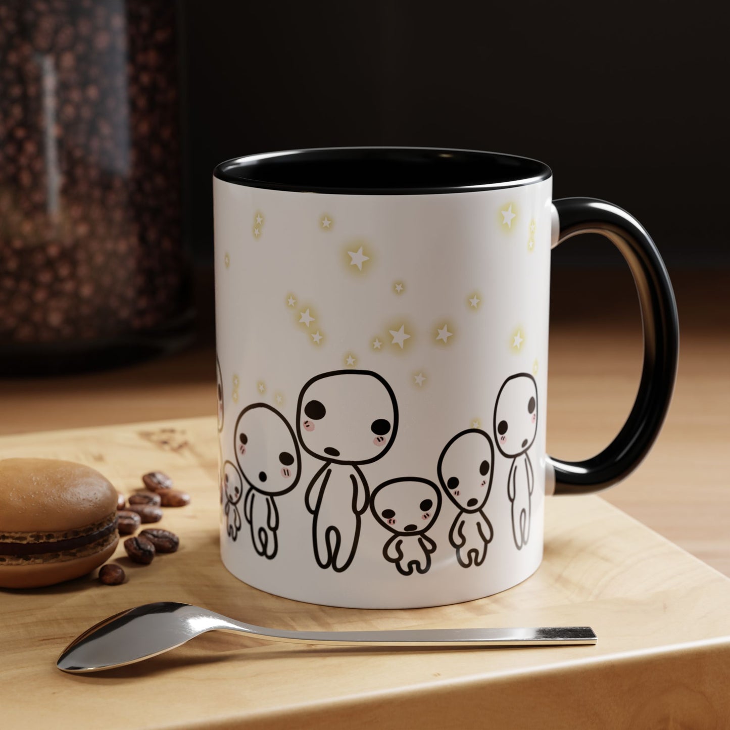Taza de Kodamas de la Princesa Mononoke - Estudio Ghibli - Taza de Café de 11oz con Detalles Personalizados