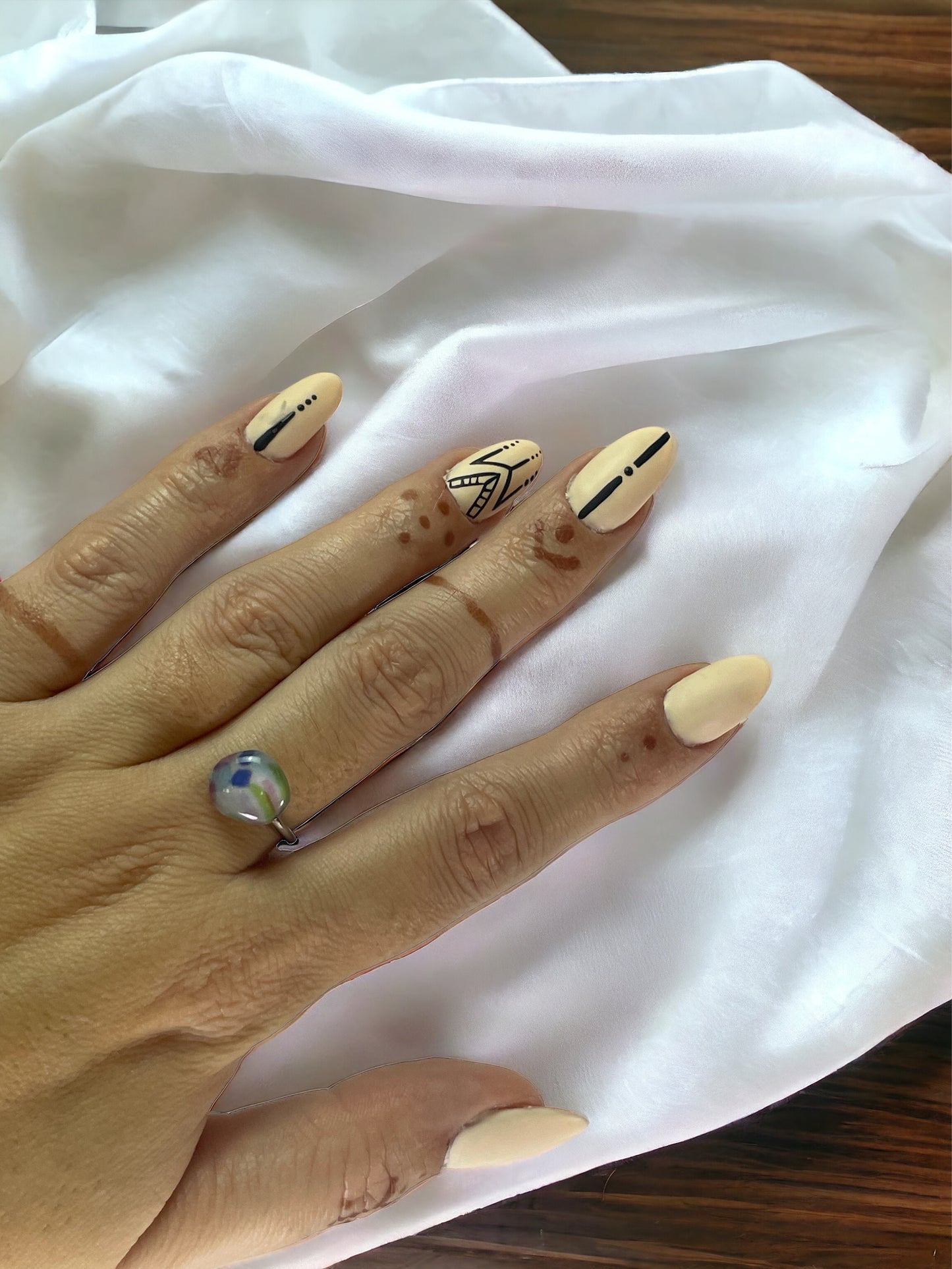 Anillo de acero y papel (tamaño ajustable)