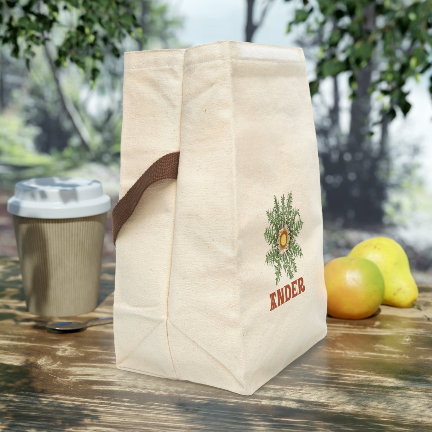 Bolsa de almuerzo de Eguzkilore con nombre personalizado.