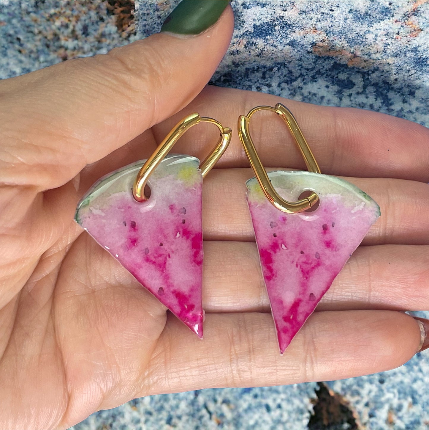 Sandia Charms for Hoop Earrings (Or whatever you feel like if you are creative)